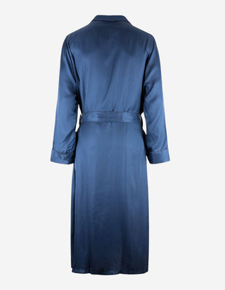 Woburn Morgonrock Siden Navy