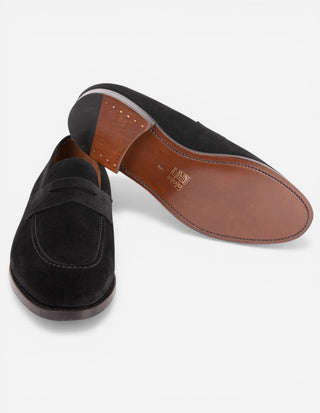 Penny Loafers Suede Black