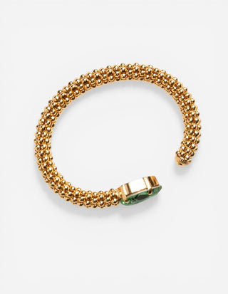 Classic Rope Armband Guld Grön One Size