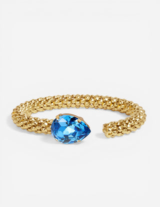 Classic Rope Armband Guld Blå One Size