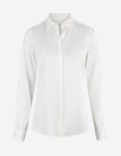 Susan Blus Siden Benvit