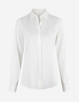 Susan Blus Siden Benvit