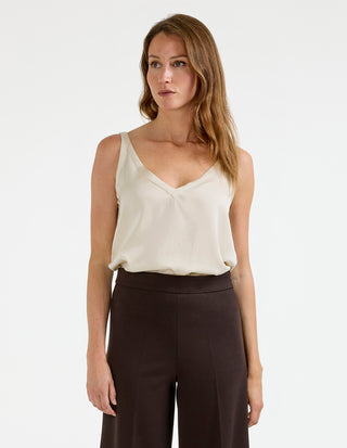 Shin Top Siden Ljusbeige