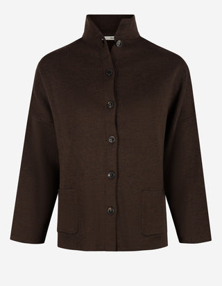 Spring Cardigan Merinoull Brun