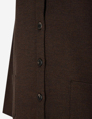 Spring Cardigan Merinoull Brun
