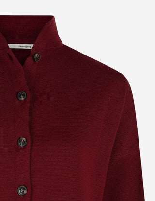 Spring Cardigan Merinoull Burgundy