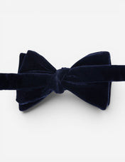 Klassisk Fluga Sammet Navy