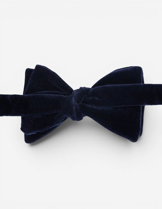Klassisk Fluga Sammet Navy