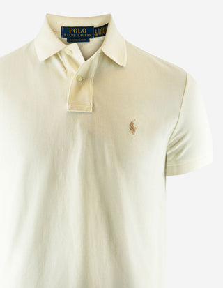 Pikétröja Custom Slim Fit Vit