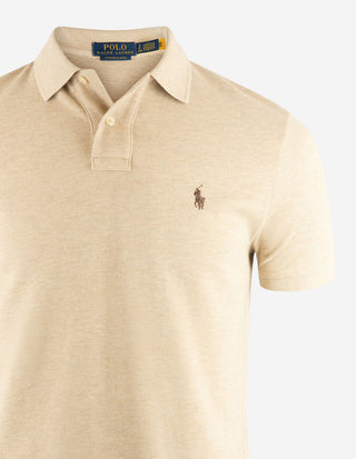 Pikétröja Custom Slim Fit Beige
