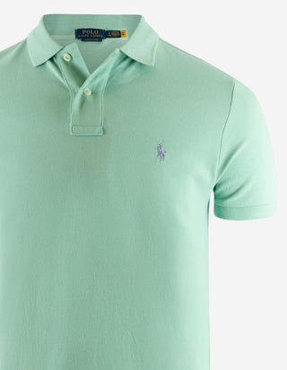Pikétröja Custom Slim Fit Turkos