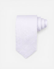 Slips Siden Jaquard Paisley Vit