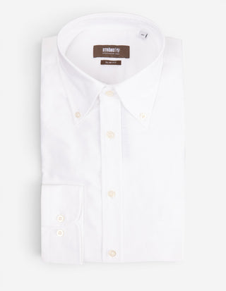 Slim Fit XLÄ Oxford Skjorta Vit
