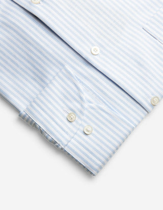 Regular Fit Button Down Oxford Shirt Blå/Vit Randig