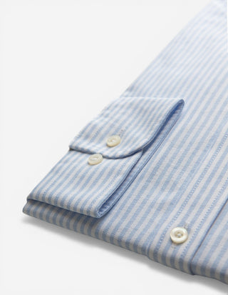 Regular Fit Button Down Oxford Shirt Blå/Vit Randig