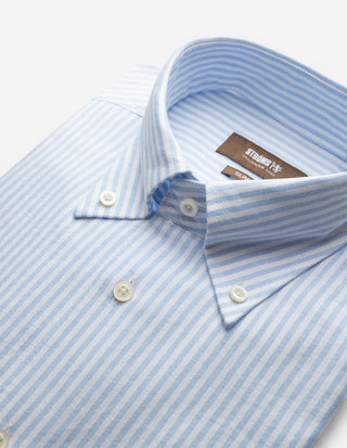 Slim Fit Oxford Skjorta Blå/Vit Randig