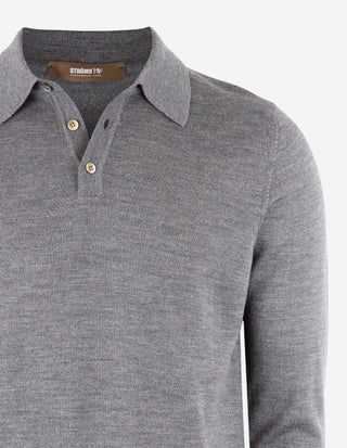 Poloshirt Merino Grå