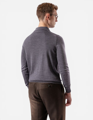 Poloshirt Merino Grå