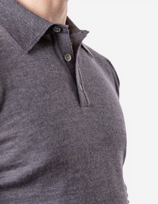 Poloshirt Merino Grå