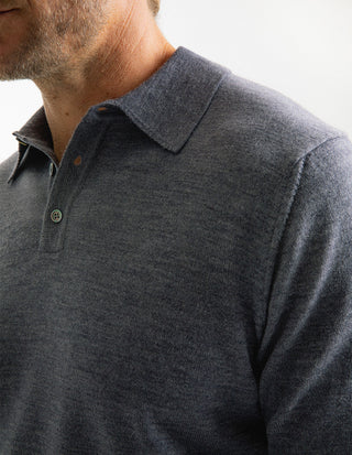 Poloshirt Merino Grå