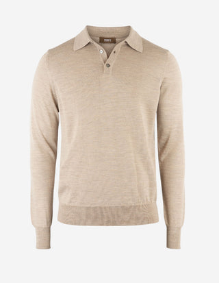 Poloshirt Merino Beige