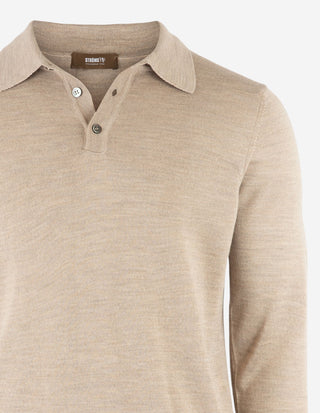 Poloshirt Merino Beige
