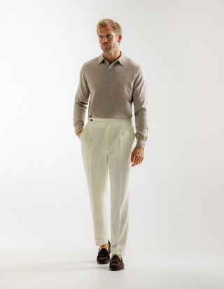 Poloshirt Merino Beige