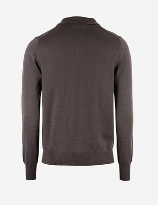 Poloshirt Merino Brun