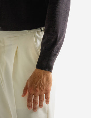 Poloshirt Merino Brun