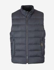 Oliver-L Wool Cashmere Down Väst Blu