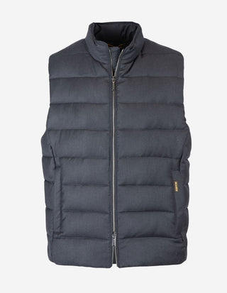 Oliver-L Wool Cashmere Down Väst Blu