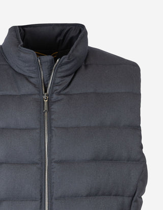 Oliver-L Wool Cashmere Down Väst Blu