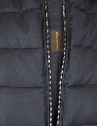 Oliver-L Wool Cashmere Down Väst Blu