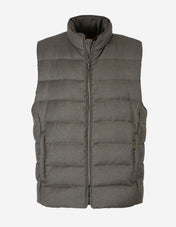 Oliver-L Wool Cashmere Down Väst Forest