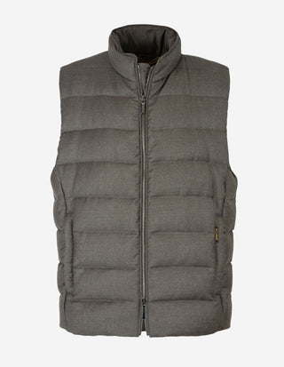 Oliver-L Wool Cashmere Down Väst Forest