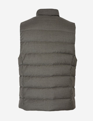 Oliver-L Wool Cashmere Down Väst Forest