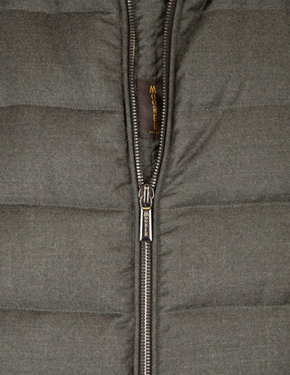 Oliver-L Wool Cashmere Down Väst Forest