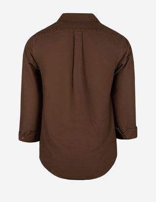 Custom Fit Skjorta Oxford Brun