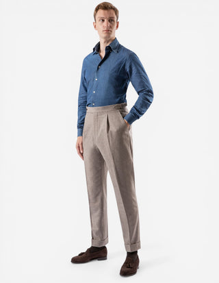 Slim Fit Skjorta Denim Mörkblå