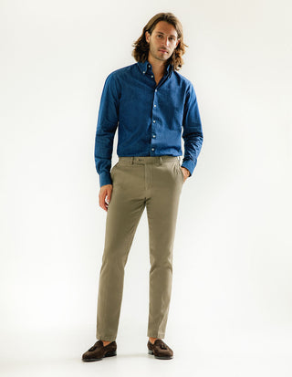 Slim Fit XLÄ Skjorta Denim Mörkblå