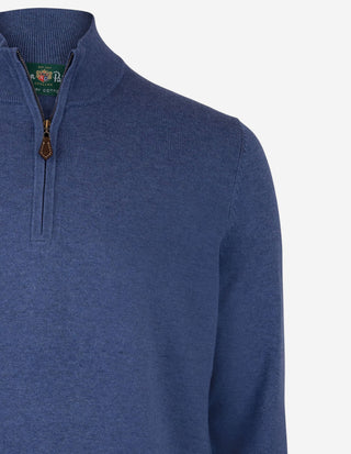 Selhurst Half Zip Bomull/Cashmere Blå