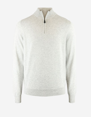 Selhurst Half Zip Bomull/Cashmere Grå