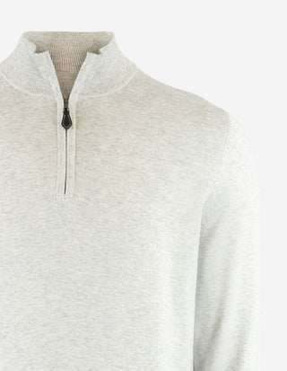 Selhurst Half Zip Bomull/Cashmere Grå