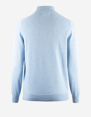 Selhurst Half Zip Bomull/Cashmere Stålblå