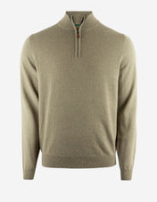 Selhurst Half Zip Bomull/Cashmere Olivgrön