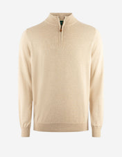 Selhurst Half Zip Bomull/Cashmere Ljusbeige