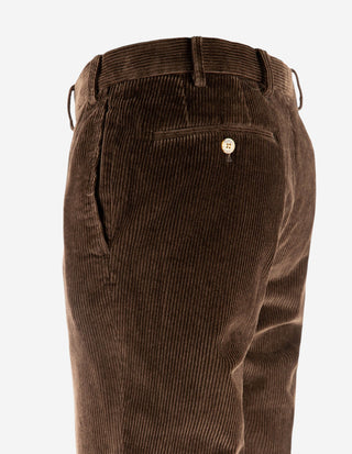 Parma Regular Fit Trouser Genua Cord Mörkbrun