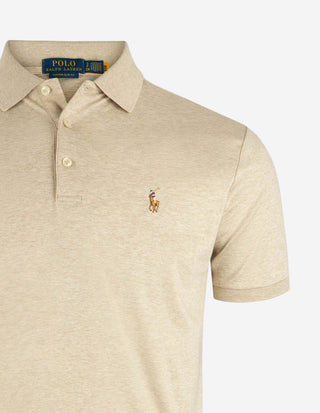 Pikétröja Custom Slim Fit Beige Melerad