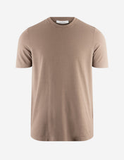 T-shirt Cotton Crew Neck Gråbeige