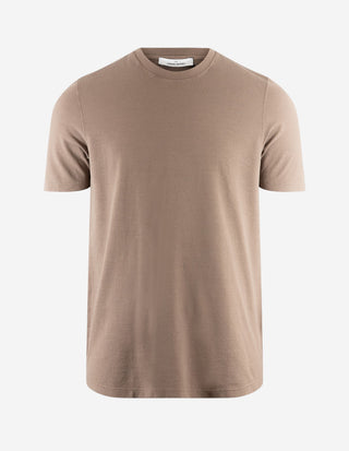 T-shirt Cotton Crew Neck Gråbeige